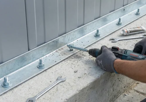 kotwienie-garazu-blaszanego-do-podloza